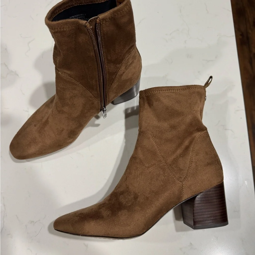 Donald Pliner Brown Suede Ankle Boots - Picture 2 of 9